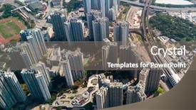 Presentation with hong kong - Beautiful PPT layouts featuring densitry - top view of hong kong backdrop and a gray colored foreground