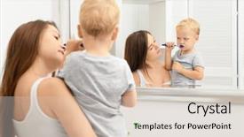  Presentation with parent child teen - PPT layouts featuring dent - mother teaching her child how background and a lemonade colored foreground