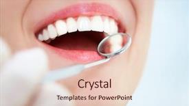  Presentation with teeth - PPT theme consisting of dental - close-up of young female having background and a lemonade colored foreground