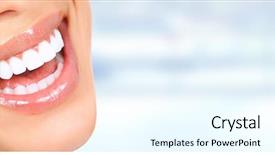  Presentation with mouth - Slide set with dental - laughing woman mouth with great background and a cool aqua colored foreground