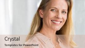  Presentation with happy life - Audience pleasing PPT layouts consisting of dental - portrait of mature woman enjoying backdrop and a coral colored foreground