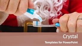  Presentation with santa claus and reindeers - Colorful presentation design enhanced with dental - santa claus santa shows you backdrop and a coral colored foreground