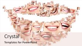  Presentation with faces - PPT layouts having red stiletto woman shoe with bag isolate background and a lemonade colored foreground