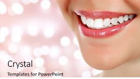  Presentation with dental - Presentation having dental - woman smile closeup background and a pink colored foreground
