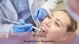  Presentation with dental assistant - Beautiful theme featuring dental air water gun backdrop and a coral colored foreground