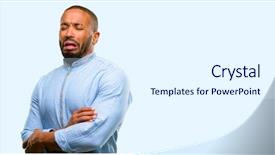  Presentation with crying - PPT layouts enhanced with dental anxiety - african american man with beard background and a  colored foreground