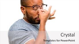  Presentation with overworked - Audience pleasing slide deck consisting of dental anxiety - african american man with beard backdrop and a lemonade colored foreground