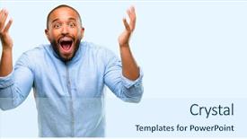  Presentation with african american - Amazing PPT layouts having dental anxiety - african american man with beard backdrop and a cool aqua colored foreground