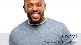  Presentation with colonoscopy african american patient - Theme with dental anxiety - african american man with beard background and a light gray colored foreground