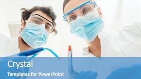  Presentation with anxiety - Slide deck enhanced with dental anxiety - dentists with their tools background and a teal colored foreground