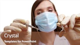  Presentation with mirror - Presentation design having dental anxiety - female dentist working with mirror background and a tawny brown colored foreground