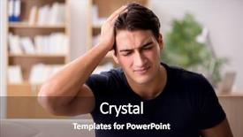  Presentation with pain - Audience pleasing PPT theme consisting of dental anxiety - young handsome man suffering backdrop and a black colored foreground