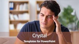  Presentation with pain - Colorful theme enhanced with dental anxiety - young handsome man suffering backdrop and a red colored foreground