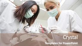  Presentation with dental assistant - Presentation theme with dental assistant - dentist and nurse with patient background and a  colored foreground