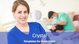  Presentation with dentist - Amazing PPT layouts having dental assistant - dentist female doctor dentistry medicine backdrop and a cobalt blue colored foreground