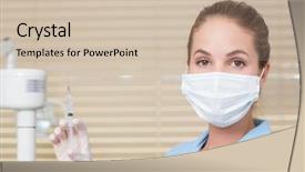  Presentation with dental assistant - Slides featuring beautiful colorful bokeh forest nature blurred background background and a gray colored foreground