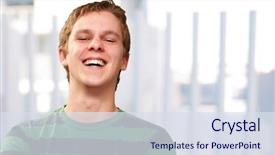  Presentation with women safety against harrasment - Presentation enhanced with dental background - portrait of young man smiling background and a  colored foreground