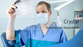  Presentation with clinic - Presentation theme featuring dental background work in clinic background and a  colored foreground