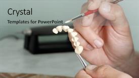  Presentation with clinic - Cool new slides with dental background work in clinic backdrop and a light gray colored foreground