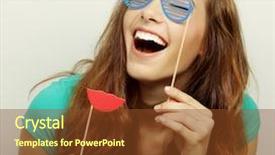  Presentation with real woman hair texture human - Slide set featuring dental beauty - attractive playful young woman ready background and a  colored foreground