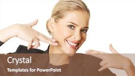  Presentation with perfect - Amazing slide set having dental beauty - woman showing her perfect white backdrop and a coral colored foreground