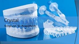  Presentation with teeth whitening - Cool new PPT theme with dental bleaching - individual set for teeth whitening backdrop and a light blue colored foreground