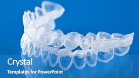  Presentation with dental - Slide deck with dental bleaching - individual tooth tray for whitening background and a teal colored foreground