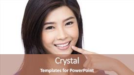  Presentation with parenting asia - PPT layouts featuring dental braces - asia woman pointing to her background and a coral colored foreground