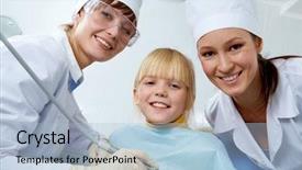  Presentation with dental radiology dentist and assistant - Presentation theme having dental burs - group of dentist assistant background and a light blue colored foreground