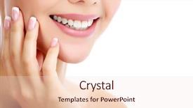  Presentation with skin care - Presentation design consisting of dental care - cheerful female with fresh clear background and a lemonade colored foreground