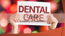  Presentation with dental - Slide set consisting of dental care card with bokeh background and a  colored foreground