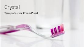  Presentation with equipment - Presentation theme featuring fluor - dental care equipment on white background and a white colored foreground