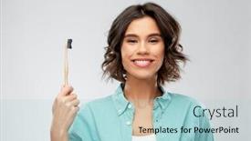  Presentation with oral hygiene - Presentation theme having dental-care-oral-hygiene background and a light blue colored foreground