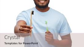  Presentation with oral hygiene - Beautiful slides featuring dental-care-oral-hygiene backdrop and a mint green colored foreground