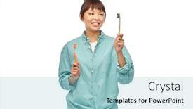  Presentation with oral hygiene - Slide deck with dental-care-oral-hygiene background and a light blue colored foreground