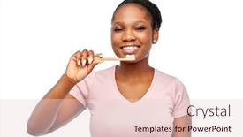  Presentation with oral hygiene - Audience pleasing slide deck consisting of dental-care-oral-hygiene backdrop and a lemonade colored foreground