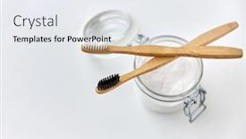  Presentation with eco sustainability - Presentation enhanced with dental-care-sustainability-and-eco background and a sky blue colored foreground