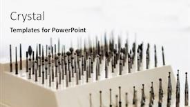  Presentation with clinic - PPT theme enhanced with dental-clinic-and-dental-instruments background and a white colored foreground