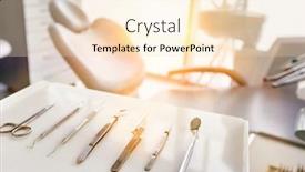  Presentation with dental - Amazing slide set having dental-clinic-and-dental-instruments backdrop and a lemonade colored foreground