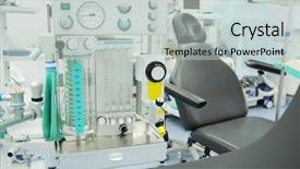  Presentation with operating room - PPT theme having dental clinic with the anesthesiology background and a light gray colored foreground