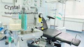  Presentation with operating room - Amazing presentation theme having dental clinic with the anesthesiology backdrop and a light gray colored foreground