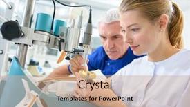  Presentation with dental assistant - Colorful presentation enhanced with dental college backdrop and a  colored foreground