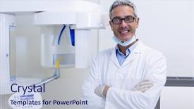  Presentation with dental - Cool new slides with dental dentist standing with arms backdrop and a lemonade colored foreground