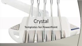  Presentation with drilling - Colorful presentation design enhanced with dental drilling hand pieces isolated backdrop and a light gray colored foreground