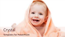  Presentation with baby teeth - PPT layouts with dental family - little cute newborn baby child background and a lemonade colored foreground