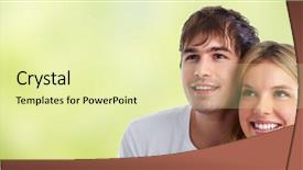  Presentation with catholic couple silhouette of young - Amazing slides having dental family - young smiling couple backdrop and a  colored foreground