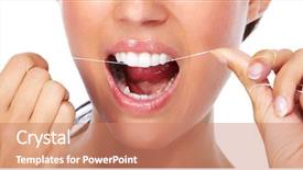  Presentation with dental floss - Cool new PPT theme with dental floss dentistry health care backdrop and a  colored foreground