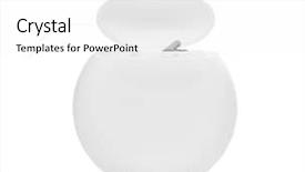 Presentation with dental floss - Colorful presentation theme enhanced with dental floss isolated on white backdrop and a white colored foreground