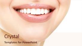  Presentation with teeth - Colorful presentation theme enhanced with dental funny - beautiful smile of young fresh backdrop and a lemonade colored foreground