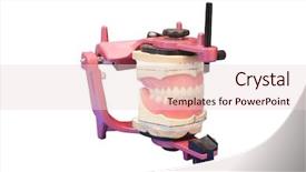  Presentation with special crime legal medicine - Colorful slide deck enhanced with dental geriatri - false teeth prosthesisattached backdrop and a lemonade colored foreground